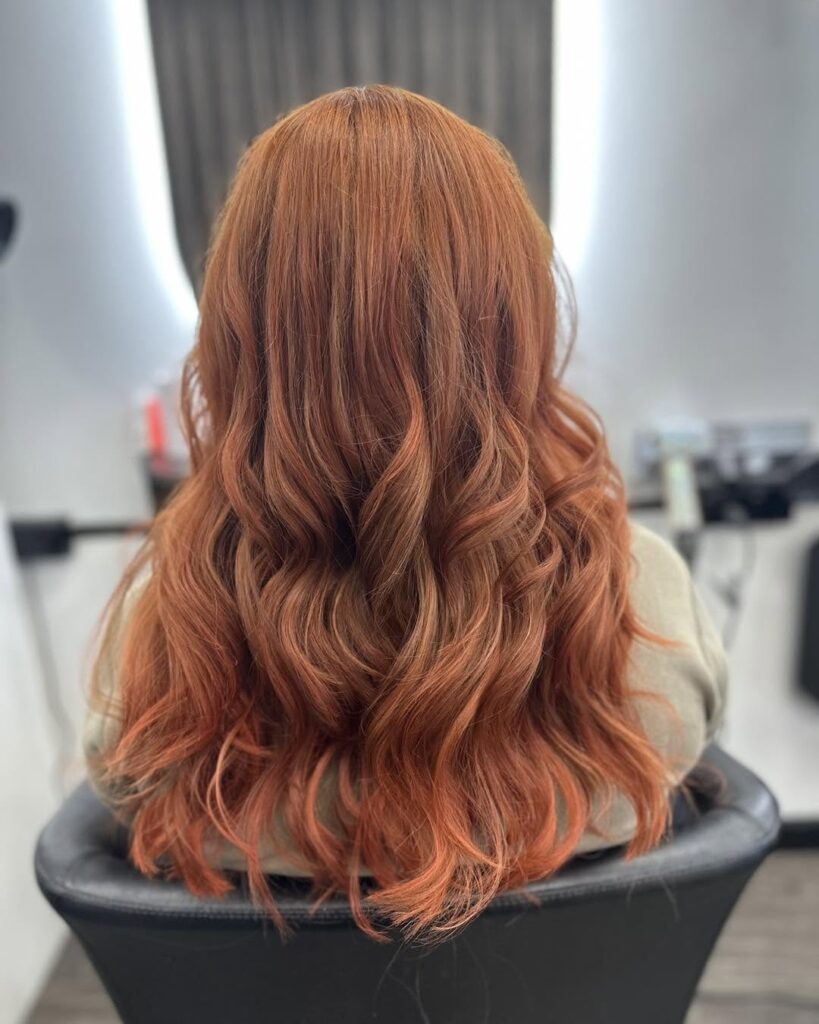 Copper Long Hair Jarnell Cut Colour Curl
